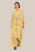 Embroidered oversized kaftan dress with V neckline